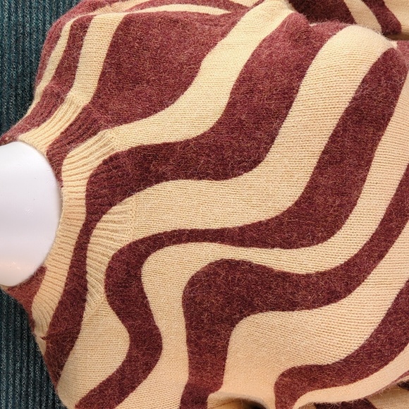 Zara Zebra Striped Jacquard Wool Blend Sweater Dress Perfect For Fall!! - Picture 3 of 16